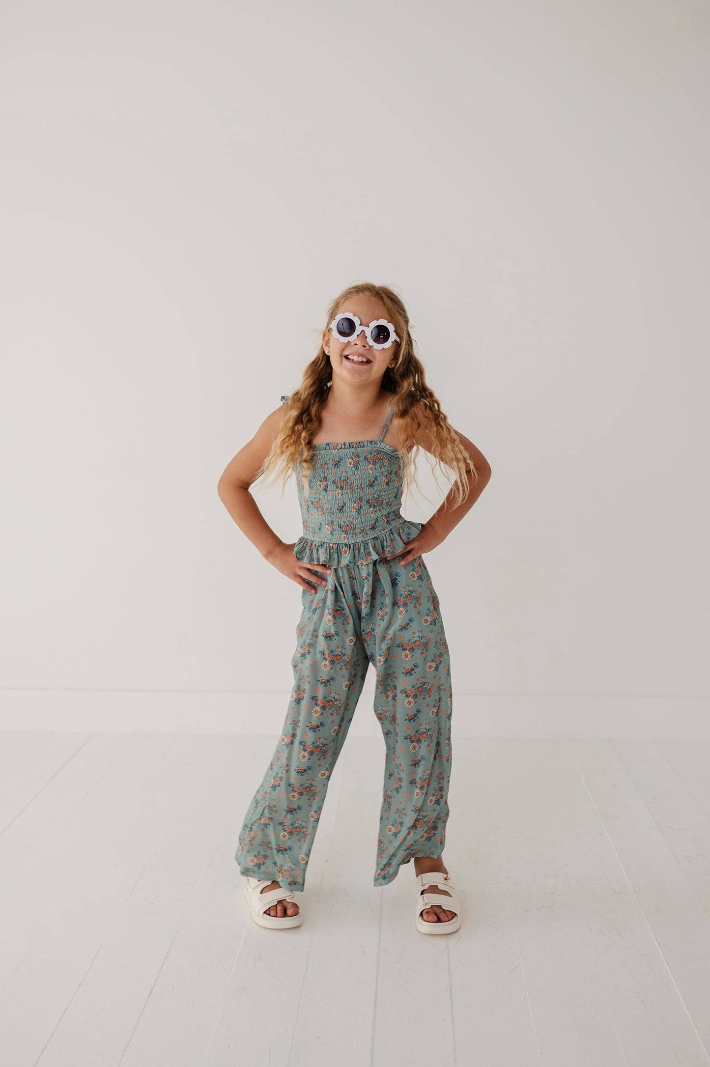 Olivia Smocked Jumpsuit