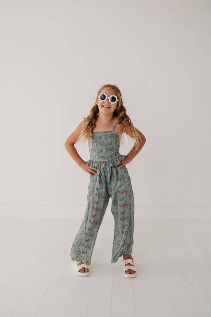 Olivia Smocked Jumpsuit