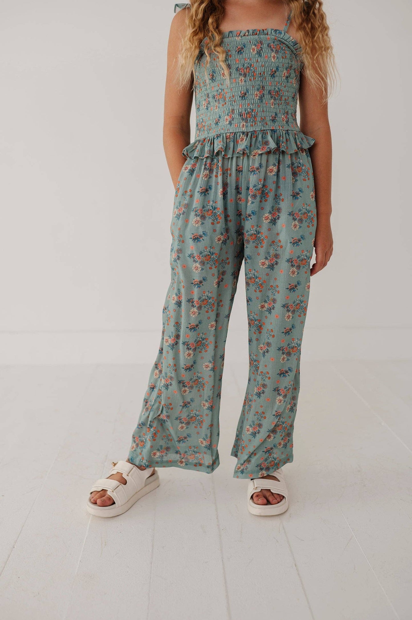 Olivia Smocked Jumpsuit