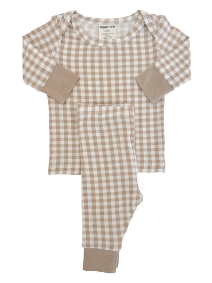 Everyday Baby Set, Tan Gingham