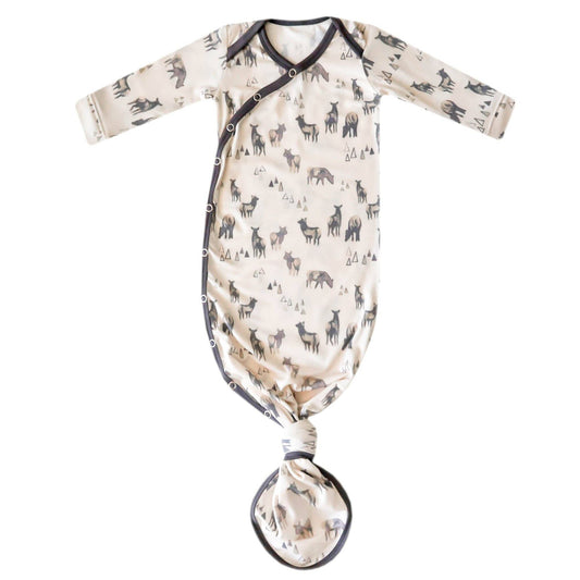 Newborn Knotted Gown - Cody