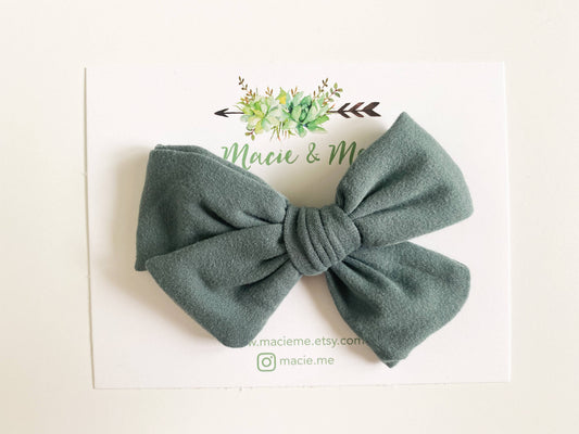Teal Schoolgirl Bow