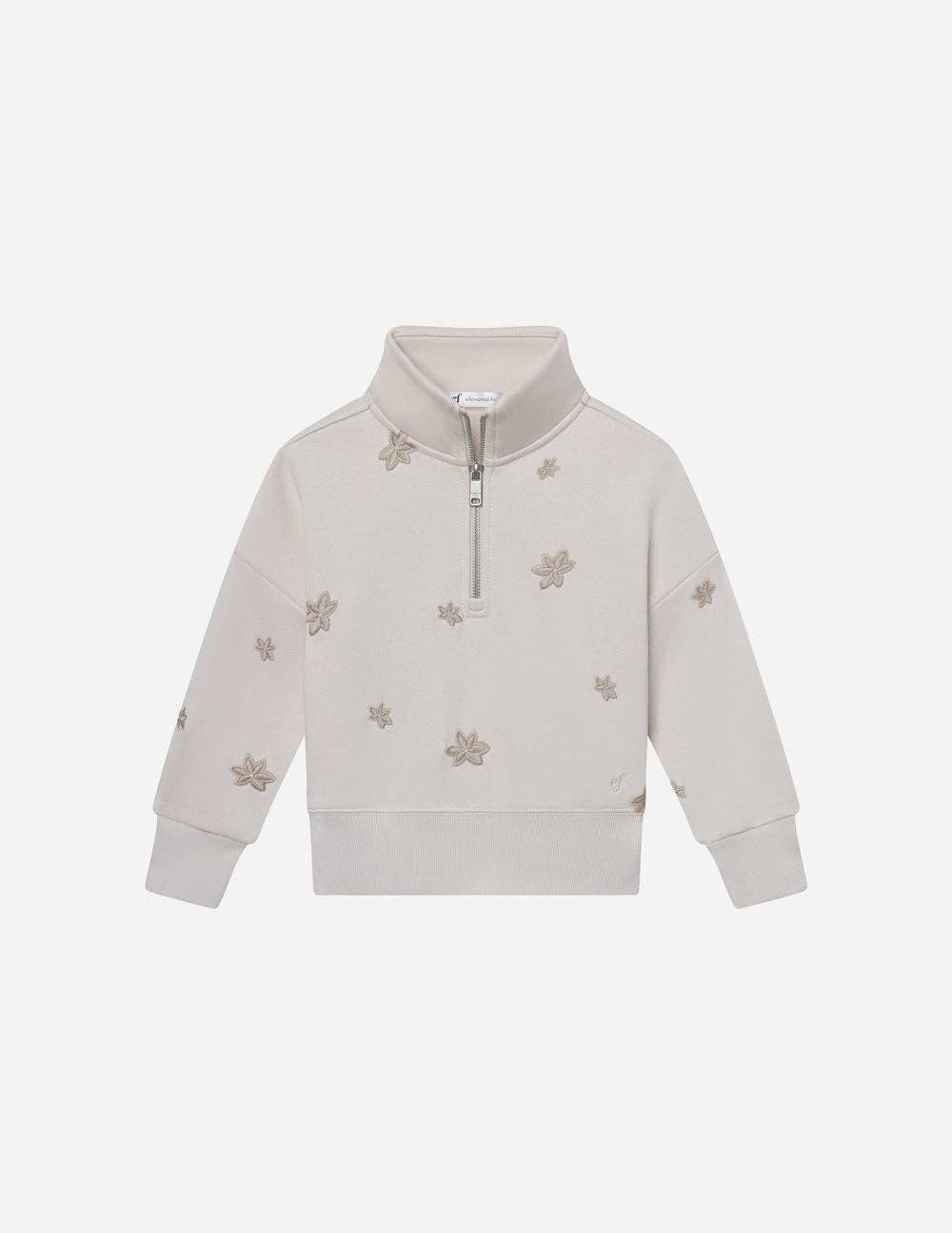 Floral Kids Half-Zip