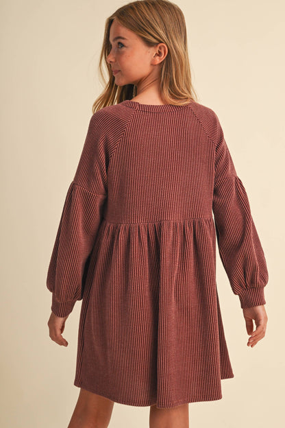 TWEEN GIRLS BABYDOLL KNIT DRESS